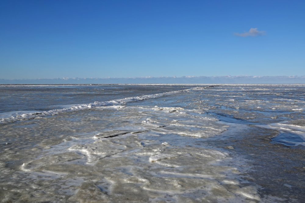 Bevroren Waddenzee (Noordpolderzijl)