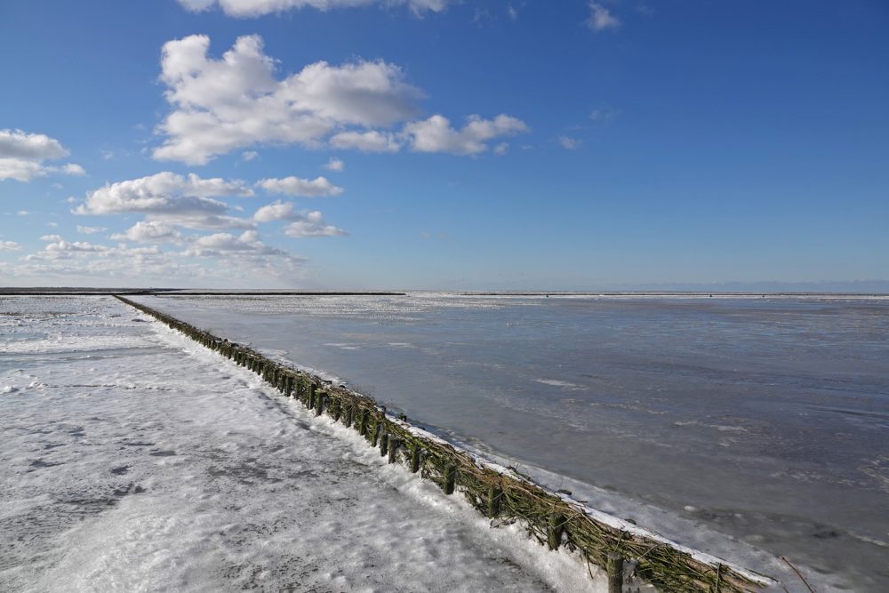 Bevroren Waddenzee (Noordpolderzijl)