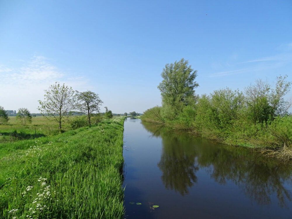 Dwarsdiep in stroomdal van de Oude Riet