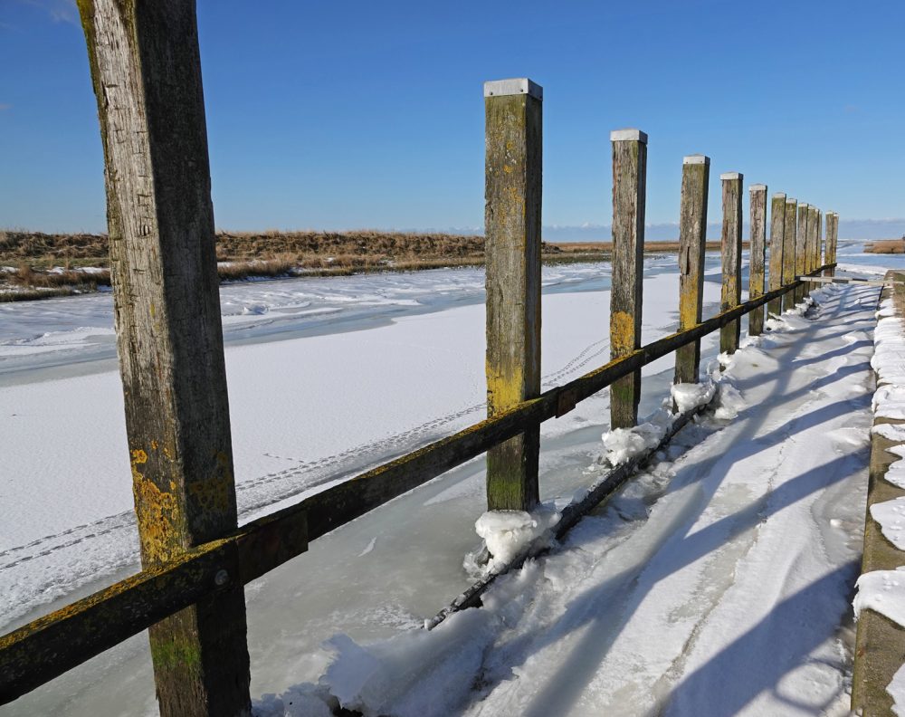 Noordpolderzijl in de winter
