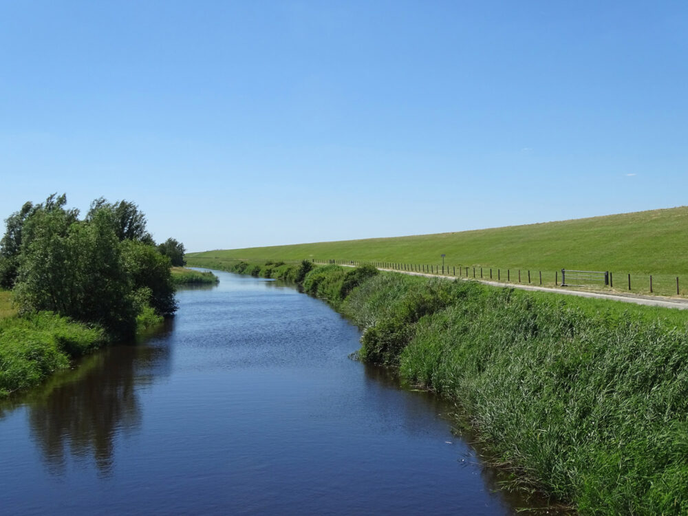 Wymeerer Sieltief langs dijk Dollard